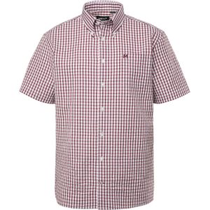 Men Plus Overhemd  donkerrood / natuurwit