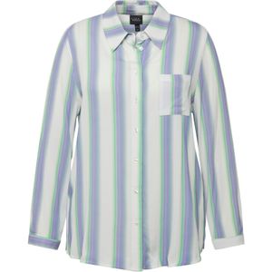 Ulla Popken Blouse  blauw / groen / wit