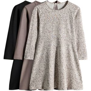 The Set Jurk  lichtbeige / taupe / greige / zwart