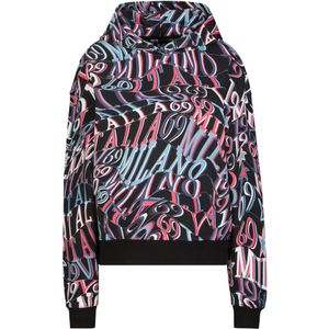 19V69 ITALIA Sweatshirt 'Kara'  lichtblauw / rood / zwart / wit