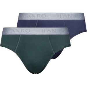 Hanro Slip 'Essentials'  donkerblauw / lichtgrijs / donkergroen
