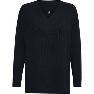 Pullover - Donkerblauw - Oversize Fit - Gebreide Trui