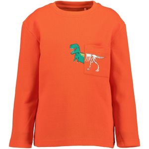 BLUE SEVEN Shirt  turquoise / oranje / wit