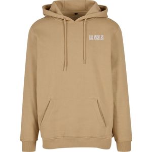 Mister Tee Sweatshirt 'Los Angeles'  donkerbeige / wit