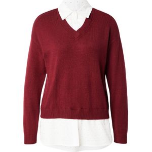 ONLY Trui  wijnrood / wit