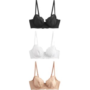 Next BH  beige / zwart / wit