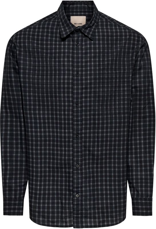 Only & Sons Zakelijk overhemd 'Bali'  grijs / antraciet