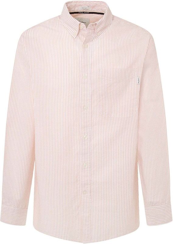 Pepe Jeansvoor mannen. PM308563 Matthew overhemd roze (L), Casual, Katoen, Lange mouwen