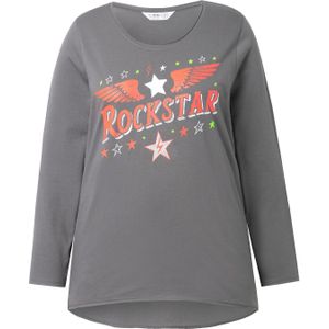 Angel of Style Shirt  antraciet / groen / zalm roze / wit