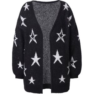 Angel of Style Gebreid vest  zwart / wit