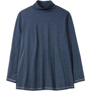 Sheego - Shirt - Saffier Mêlee - Lange Mouwen
