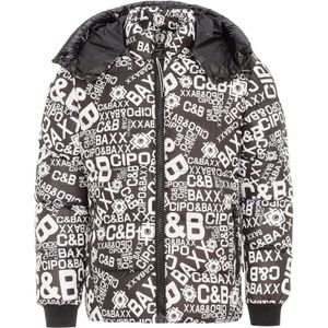CIPO & BAXX Winterjas  donkergrijs / wit