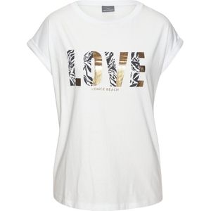 Katoenen T-Shirt - Wit - Met Print - Losse Pasvorm