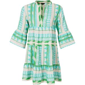 South Beach Jurk  groen / wit