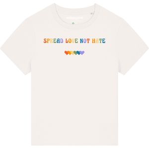 Watapparel Shirt ' Spread Love not Hate '  gemengde kleuren / wit