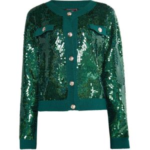 faina Gebreid vest 'Minya'  smaragd