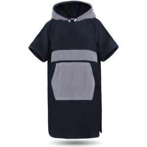 normani Badjas kort  marine / grijs