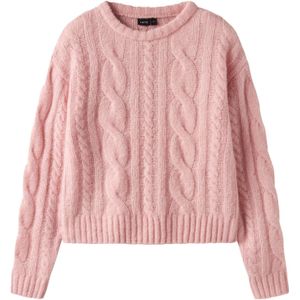 Gebreide Trui - Kabelpatroon - Lange Mouwen - Ronde Hals