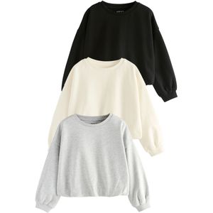 Next Trui  lichtgrijs / zwart / wolwit