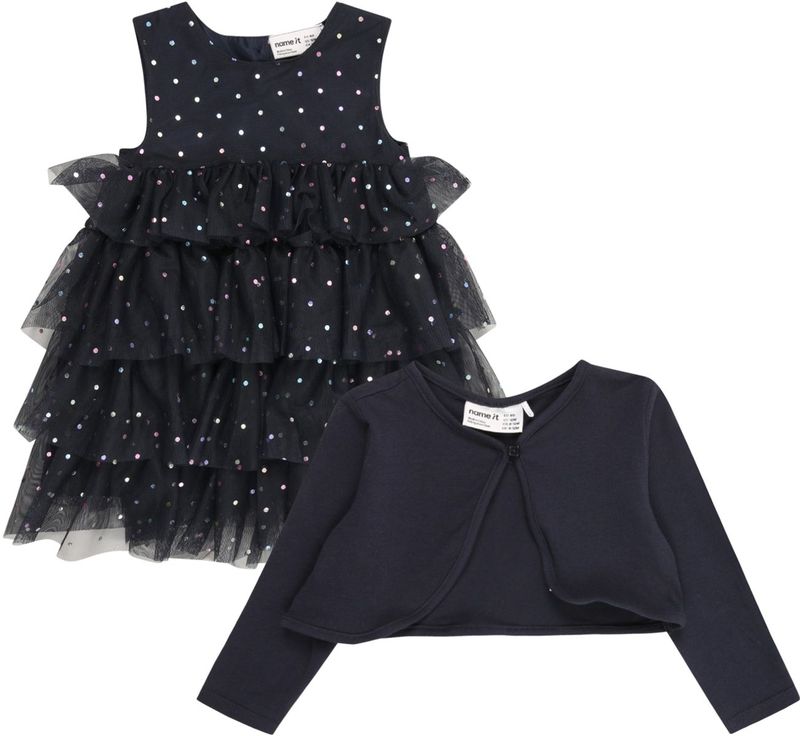 Overgooier - Glitter - Tule - Lange Mouwen - Knielengte - Regular Fit