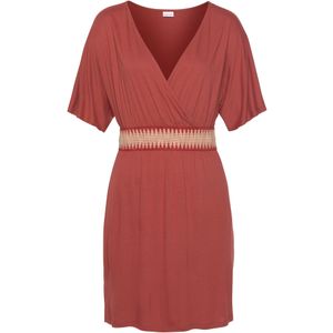 LASCANA Jurk  beige / rood