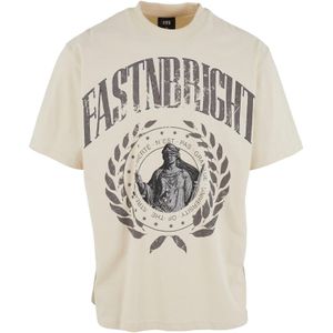 Fast & Bright Shirt 'Justice'  beige / basaltgrijs