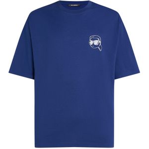 Karl Lagerfeld Shirt  donkerblauw / wit