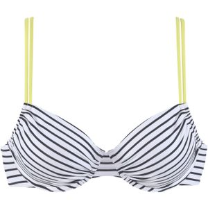 Bikinitopje - Zwart - Wit - Limoen - Polyamide - Met Sluiting Achter