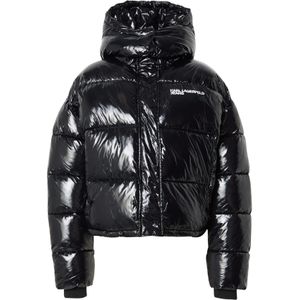 KARL LAGERFELD JEANS Winterjas  zwart / wit