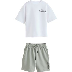 Next Set  lichtgroen / zwart / wit