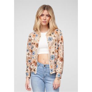 Cloud5ive Tussenjas  beige / lichtblauw / donkerbruin / abrikoos