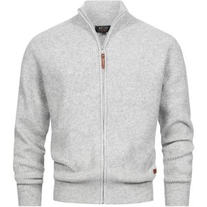 INDICODE JEANS Gebreid vest 'Peace'  grijs gemêleerd