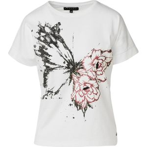 KOROSHI Shirt  rosa / zwart / wit