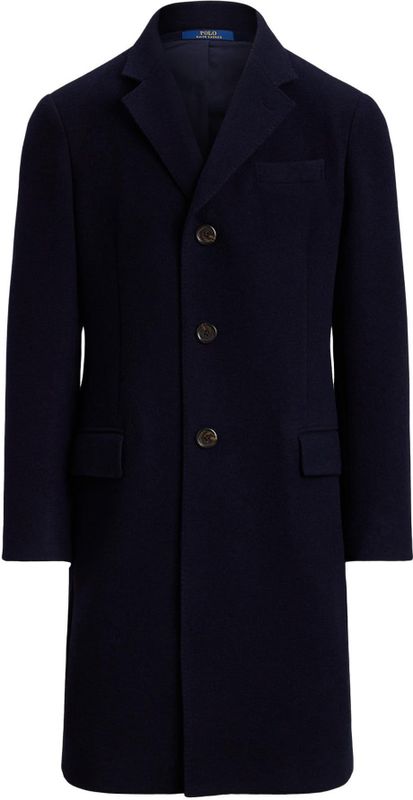 Polo Ralph Lauren - Paddockjas - Marineblauw - Wol - Lange Mouwen