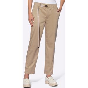 Capri Broek - Effen - Katoen - Gedrapeerd - Mid Waist