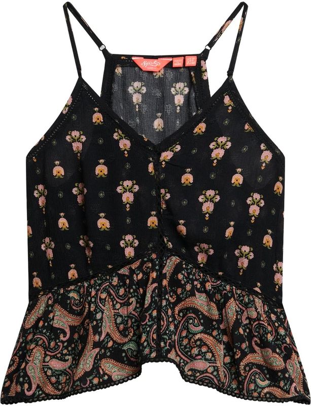 Superdry - W6011647A - Tanktop - Zwart - Mouwloos - Viscose