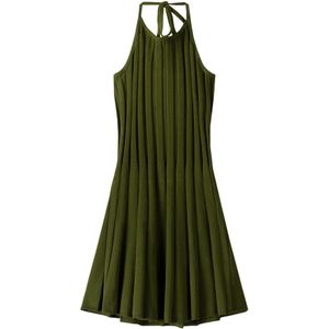 Bershka Gebreide jurk  donkergroen