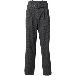 EDITED Bandplooibroek 'Mya'  donkergrijs / zwart