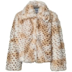 Plush - Pluizig Jas - Polyester - Warm - Lange Mouwen - Gespreide Kraag