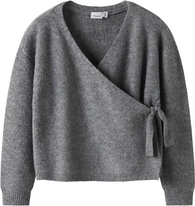 NAME IT Gebreid vest  donkergrijs