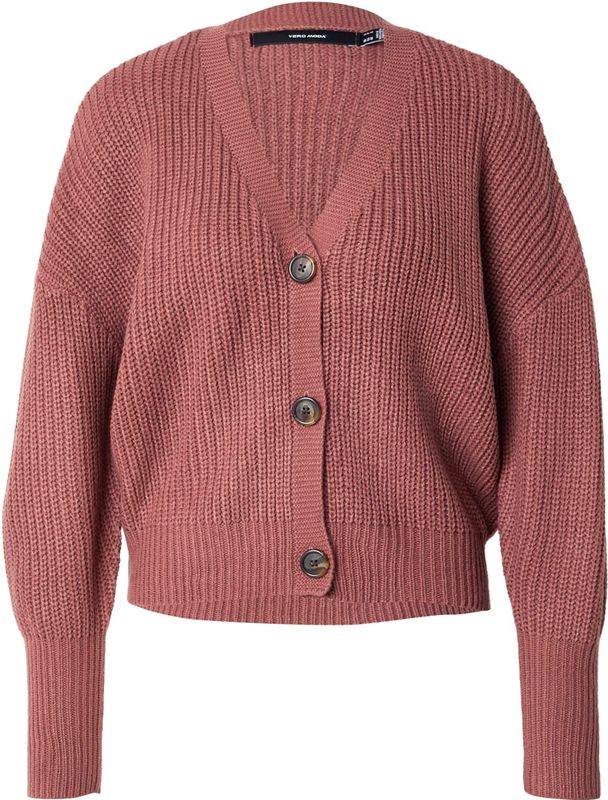 VERO MODA Gebreid vest 'VMLea'  oudroze