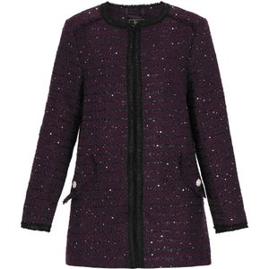 Faina - Blazers - Pruim - Effen - Normale Pasvorm - Lange Mouw