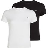 Tommy Jeans - Shirt - Zwart/Wit - Jersey - 2 Pack