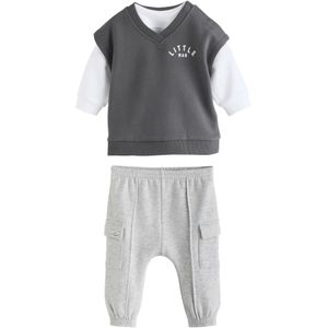 Next Set  grijs gemêleerd / zwart / wit