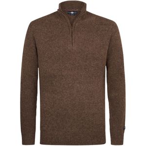 Petrol Industries - Trui - Bruin Gemêleerd - Lange Mouw - Schipperskraag