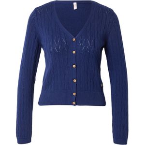 Blutsgeschwister Gebreid vest 'Save the World'  blauw