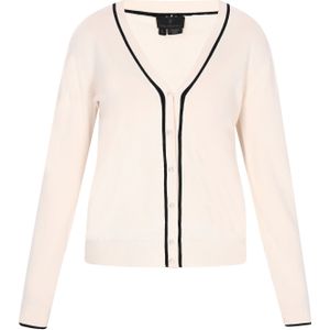 DreiMaster - Classic Look - Gebreid Vest - Crème/Zwart