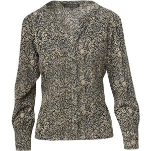 KOROSHI Blouse  lichtbruin / grijs / zwart