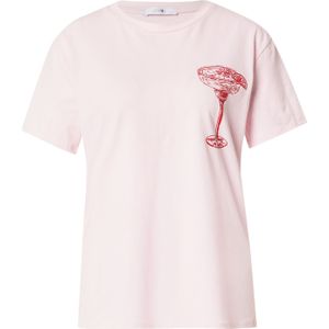 Hailys Shirt 'Ch44eers'  rosé / rood