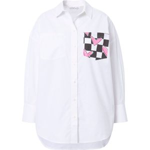 Studio Untold Blouse  lichtroze / zwart / wit